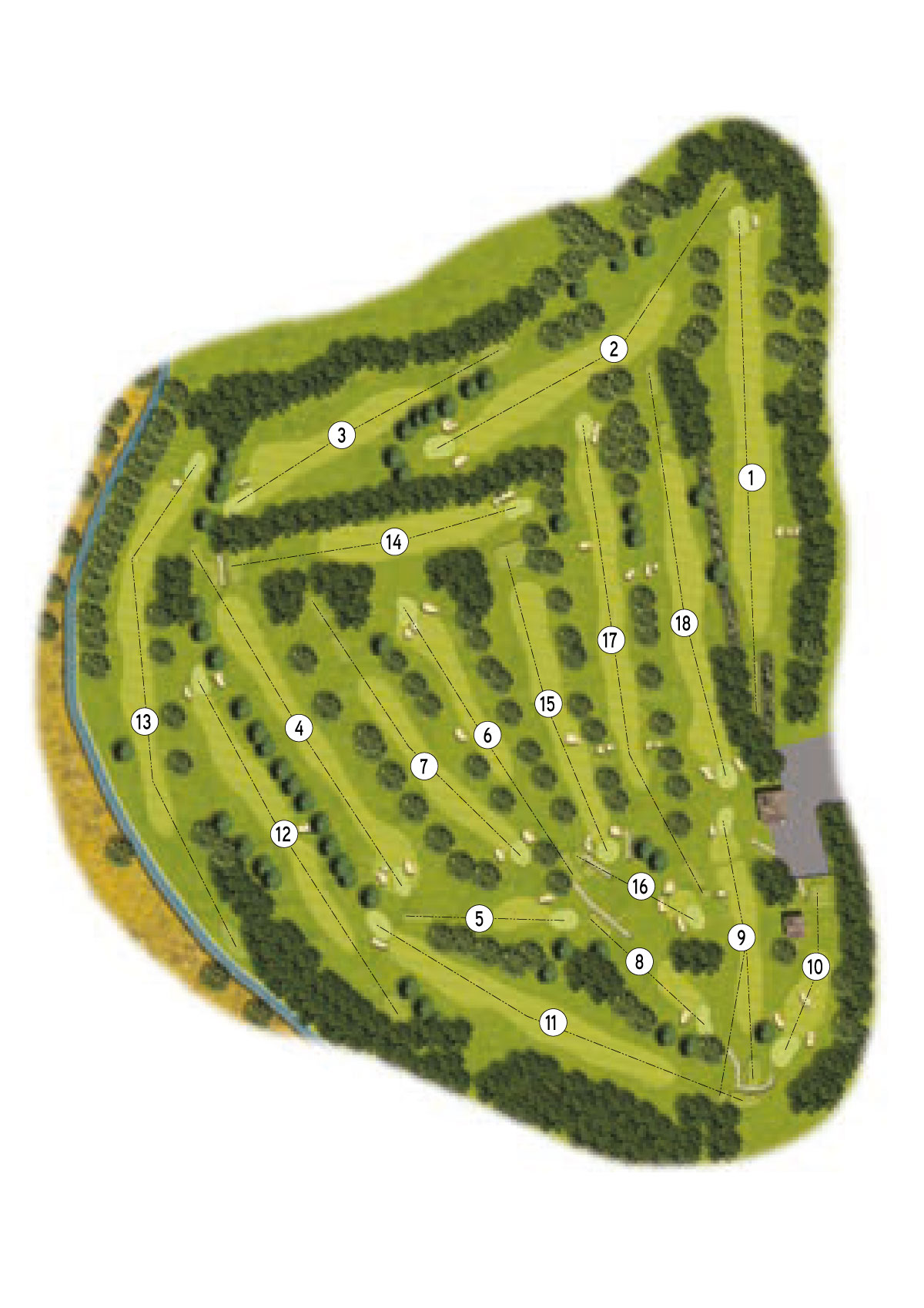 Pype Hayes Golf Course Map