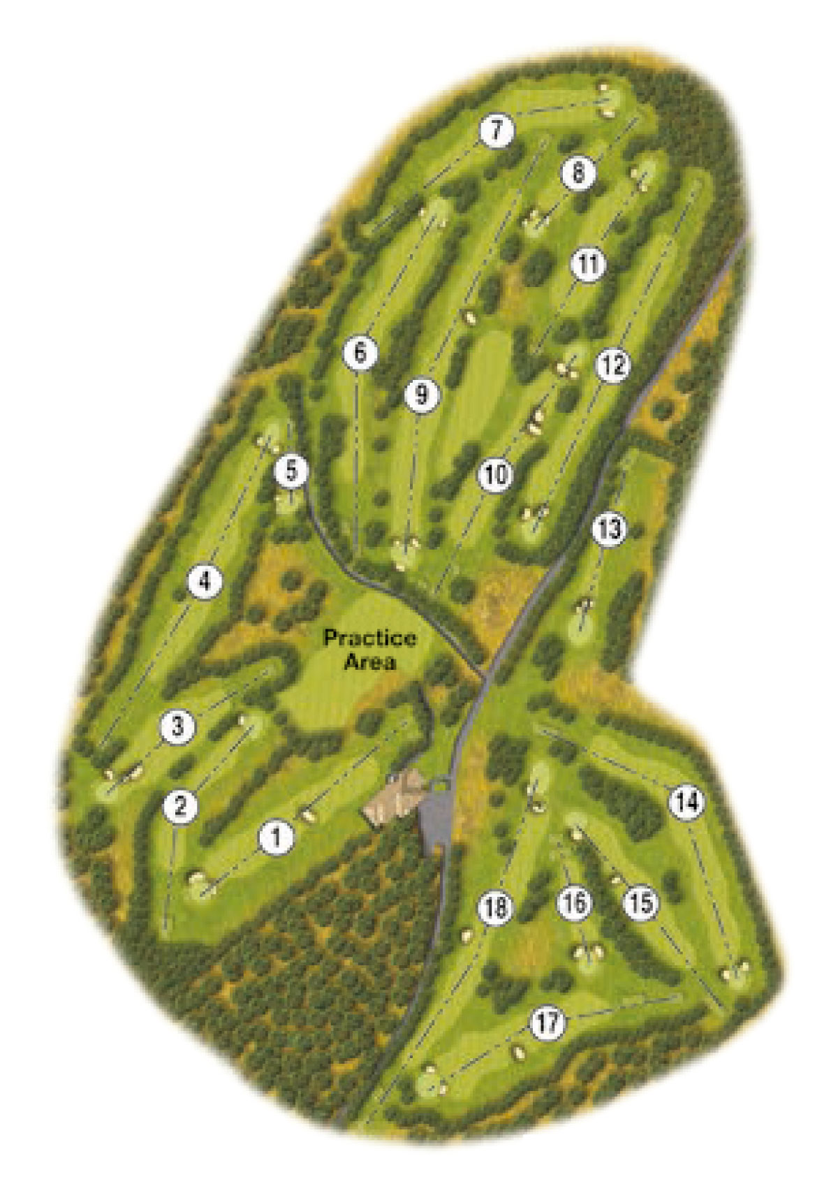 High Elms Golf Course Map