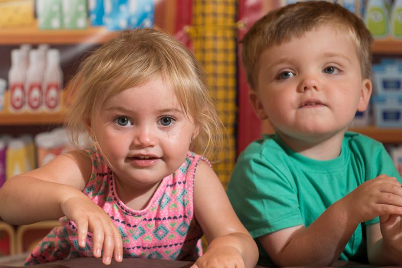 Children playing in soft play