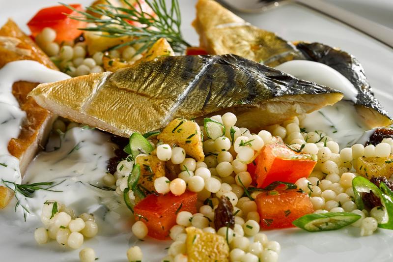 Smoked mackerel lunch