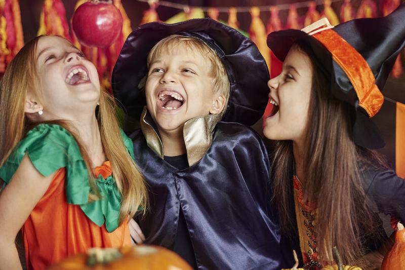 Children dressed up for Halloween