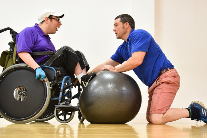 Person participating in a LeisureCare session